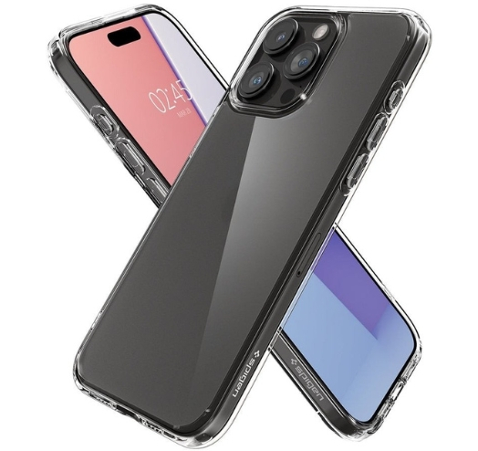 Чехол Spigen Crystal Hybrid для Apple iPhone 15 Pro (Crystal Clear) (ACS06471)