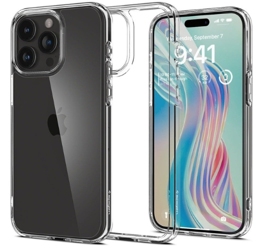 Чехол Spigen Crystal Hybrid для Apple iPhone 15 Pro (Crystal Clear) (ACS06471)