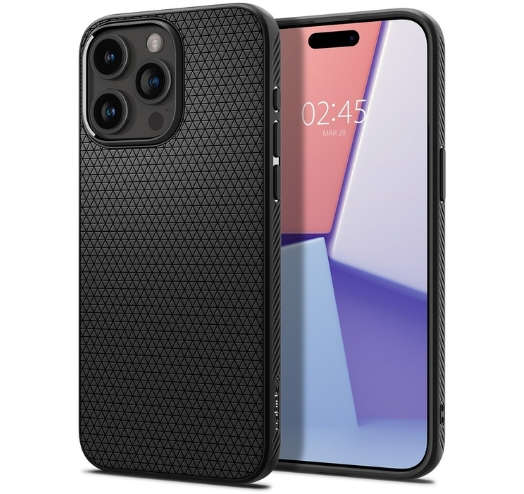 Чохол Spigen Liquid Air для Apple iPhone 15 Pro Max (Matte Black) (ACS06562)