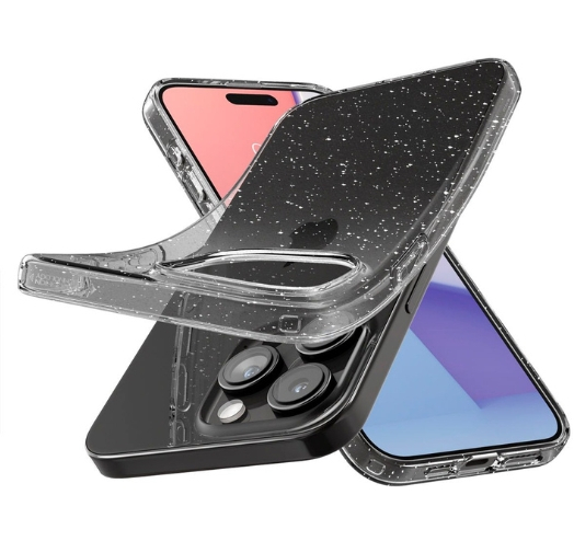 Чохол Spigen Liquid Crystal Glitter для Apple iPhone 15 Pro Max (Crystal Quartz) (ACS06559)
