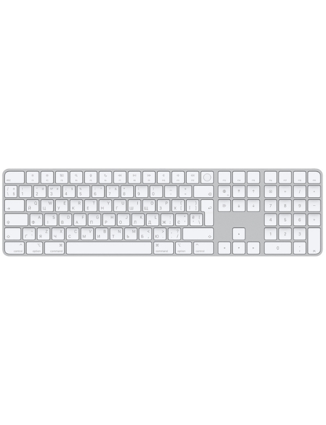 Полноразмерная клавиатура Apple Magic Keyboard with Touch ID and Numeric Keypad Silver (MK2C3)