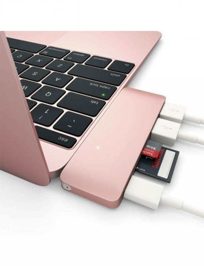 Satechi Type-C USB 3.0 3-in-1 Combo Hub Rose Gold
