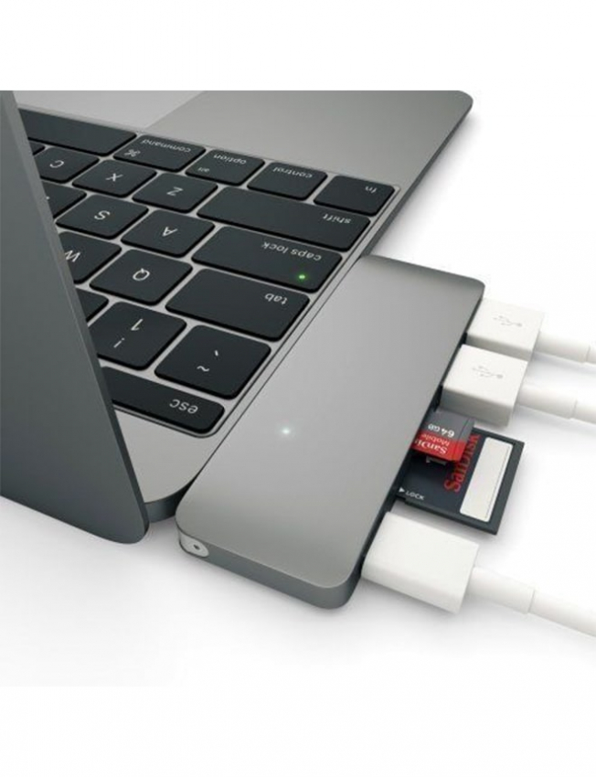 Satechi Type-C USB 3.0 3-in-1 Combo Hub Space Gray