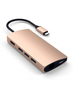 Satechi Type-C Multi-Port Adapter 4K with Ethernet V2 Gold