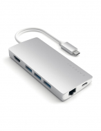 Satechi Type-C Multi-Port Adapter 4K with Ethernet V2 Silver
