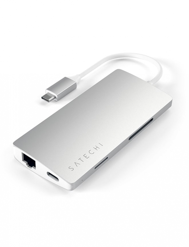 Satechi Type-C Multi-Port Adapter 4K with Ethernet V2 Silver