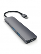 Satechi Aluminum Type-C Slim Multi-Port Adapter 4K Space Gray 