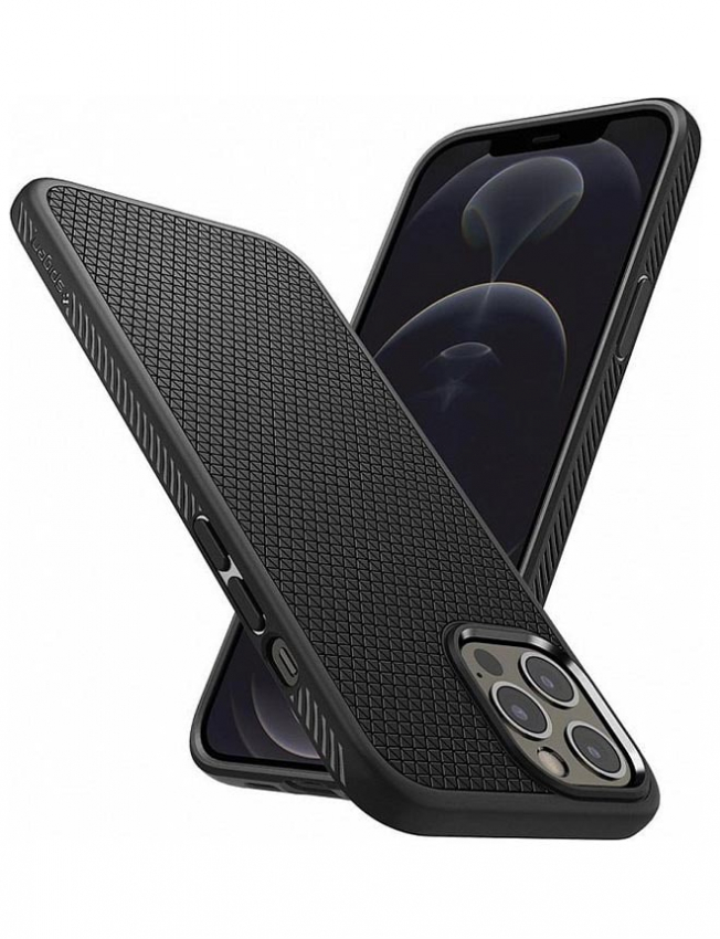 Чохол Spigen Liquid Air для iPhone 12 Pro Max (Black) (ACS01614)