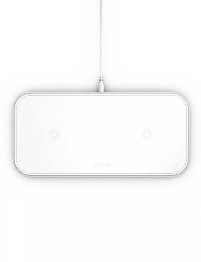 Бездротова зарядка Zens Dual (White)