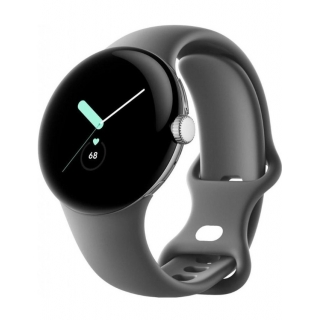 Смарт-часы Google Pixel Watch Polished Silver Case/Charcoal Active Band