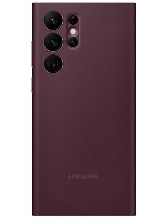 Чохол Samsung для Galaxy S22 Ultra Smart Clear View Cover (Burgundy) (EF-ZS908CEEGRU)