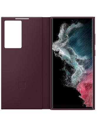 Чохол Samsung для Galaxy S22 Ultra Smart Clear View Cover (Burgundy) (EF-ZS908CEEGRU)