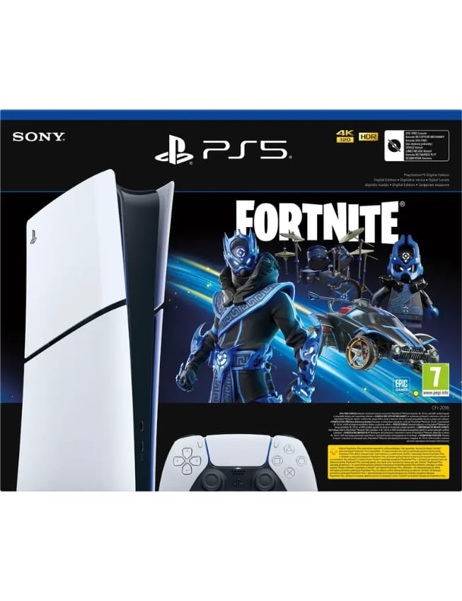 Ігрова консоль Sony PlayStation 5 Slim (Digital Edition) (Fortnite Cobalt Star Bundle) (1TB)