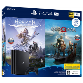 Sony PlayStation 4 Pro 1TB Black (God of War & Horizon Zero Dawn CE)