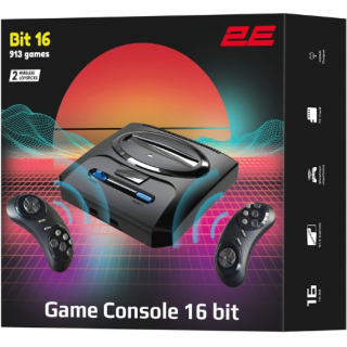 Игровая консоль 2Е 16bit HDMI (2 беспроводных геймпада, 913 игр)
