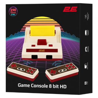 Игровая консоль 2Е 8bit HDMI (2 беспроводных геймпада, 298 игр)