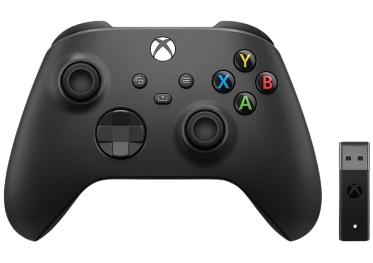 Геймпад Microsoft Official Xbox Series X/S Wireless Controller (Carbon Black) + Wireless Adapter