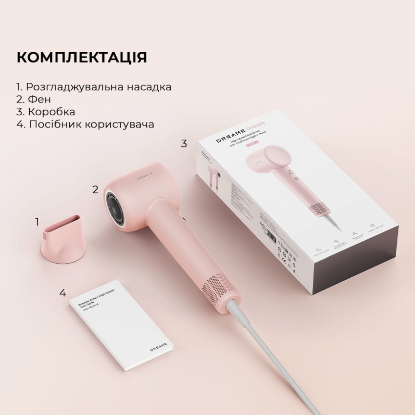 Фен для волосся Dreame Hair Dryer Gleam Pink (AHD12A-PK)
