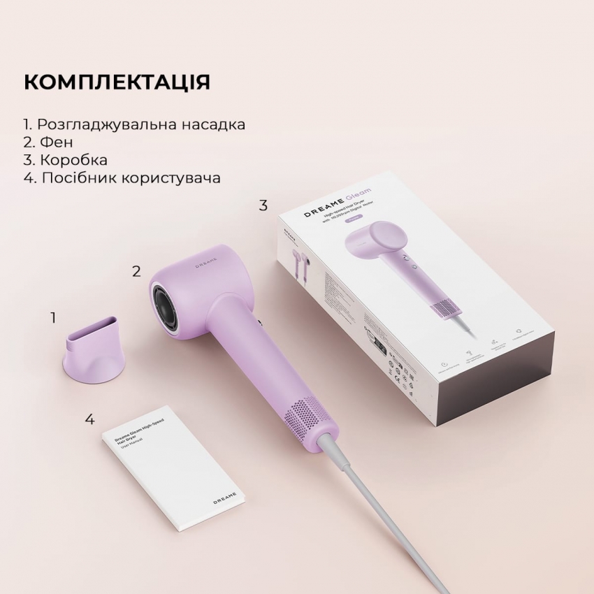 Фен для волосся Dreame Hair Dryer Gleam Purple (AHD12A-PPL)