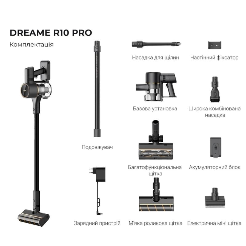 Бездротовий пилосос Dreame R10 PRO (VTV41B)
