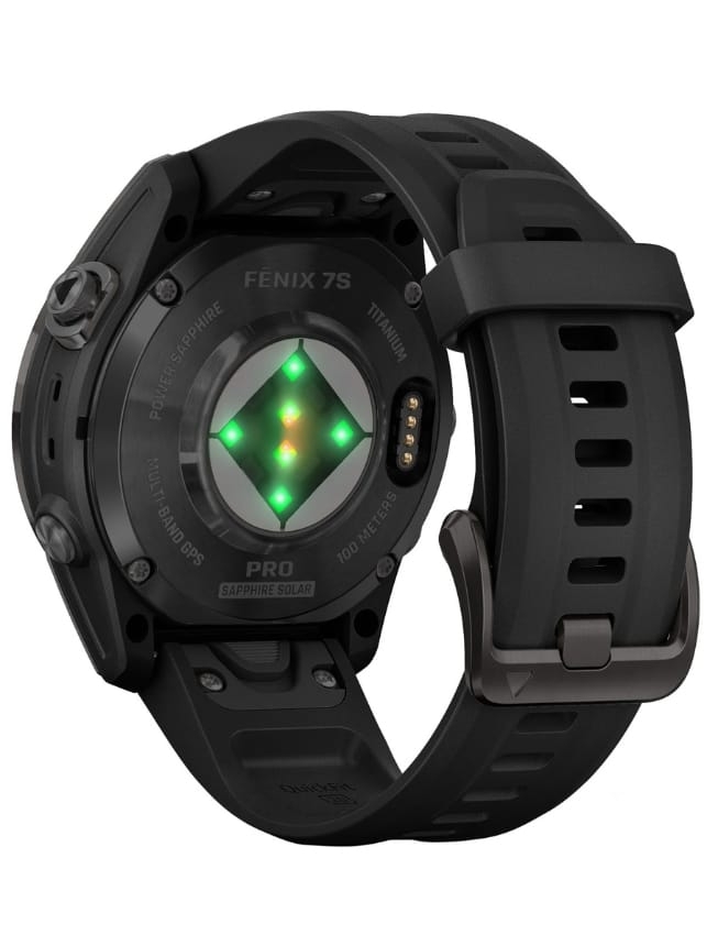 Смарт-годинник Garmin Fenix 7S Pro Sapphire Solar, Carbon Gray DLC Titanium with Black Band