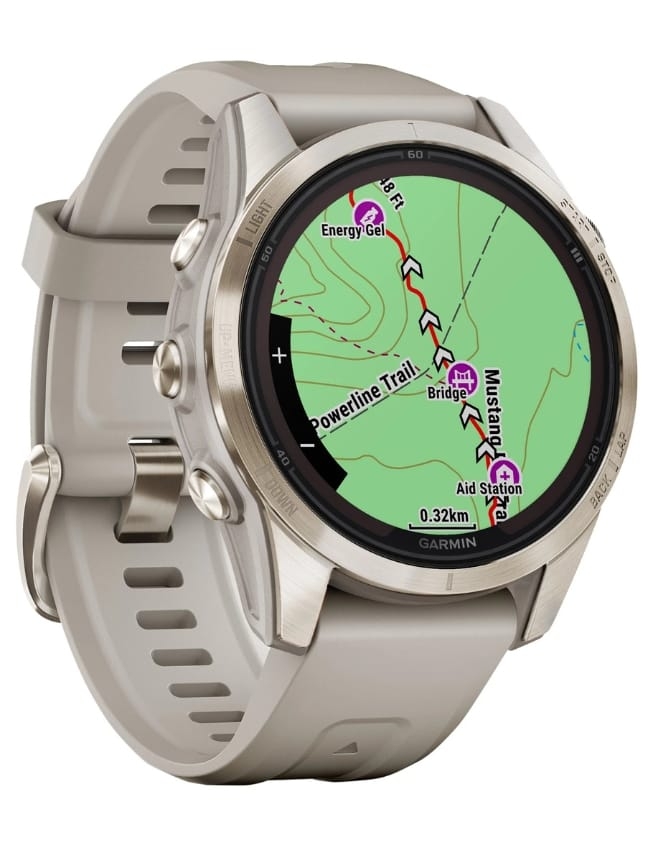 Смарт-годинник Garmin Fenix 7S Pro Sapphire Solar, Soft Gold with Light Sand Band