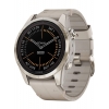 Смарт-годинник Garmin Fenix 7S Pro Sapphire Solar, Soft Gold with Limestone Leather Band