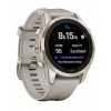 Смарт-годинник Garmin Fenix 7S Pro Sapphire Solar, Soft Gold with Limestone Leather Band