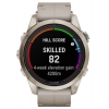 Смарт-годинник Garmin Fenix 7S Pro Sapphire Solar, Soft Gold with Limestone Leather Band