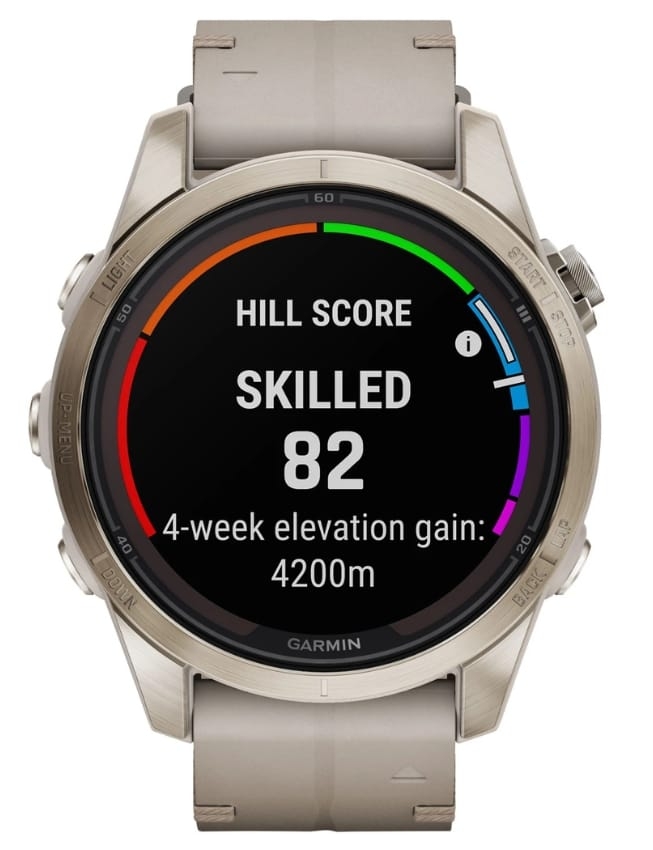 Смарт-годинник Garmin Fenix 7S Pro Sapphire Solar, Soft Gold with Limestone Leather Band