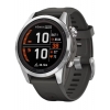 Смарт-годинник Garmin Fenix 7S Pro Solar, Silver with Graphite Band