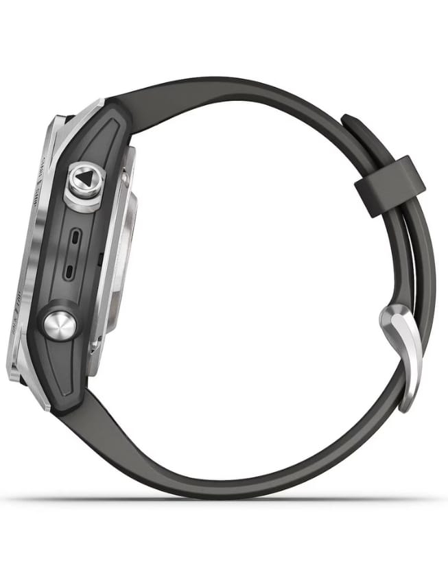 Смарт-годинник Garmin Fenix 7S Pro Solar, Silver with Graphite Band