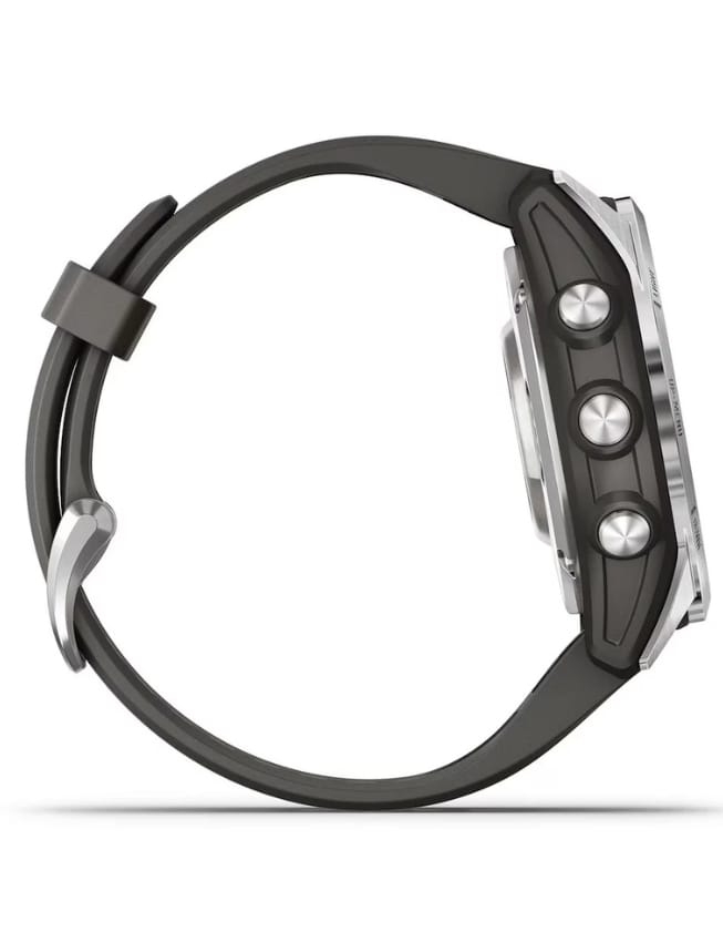 Смарт-годинник Garmin Fenix 7S Pro Solar, Silver with Graphite Band
