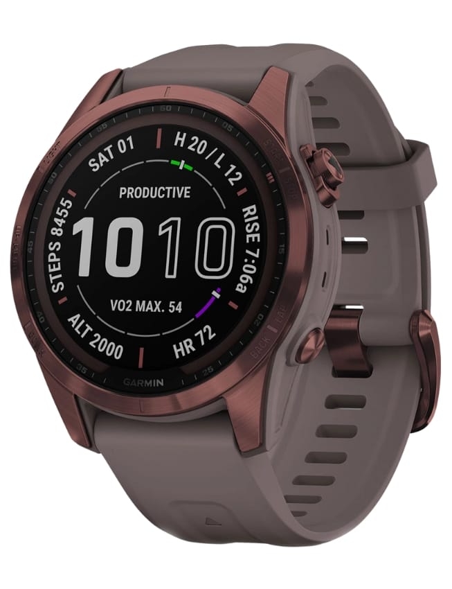Смарт-годинник Garmin Fenix 7S Sapphire Solar, Dark Bronze