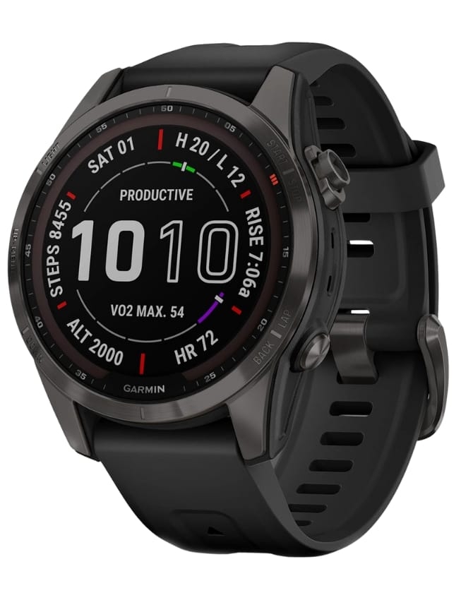 Смарт-часы Garmin Fenix 7S Sapphire Solar, Carbon Gray DLC
