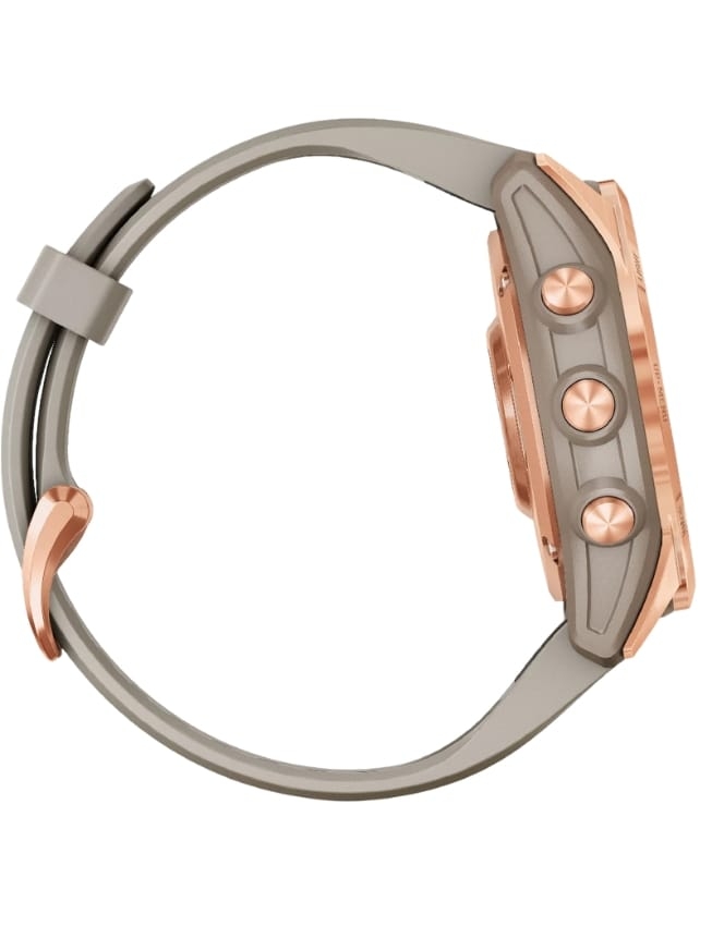 Смарт-годинник Garmin Fenix 7S Solar, Rose Gold with Light Sand Band