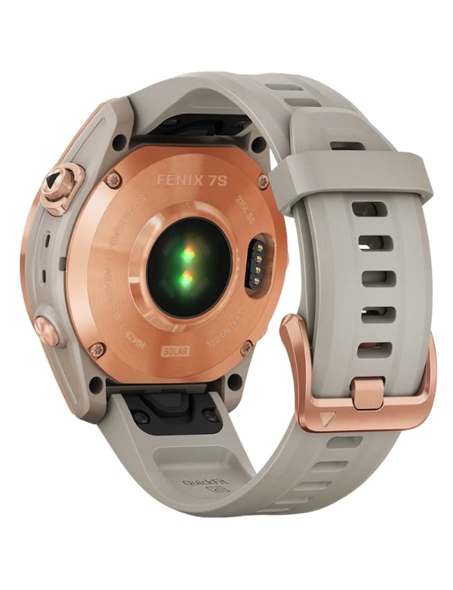 Смарт-годинник Garmin Fenix 7S Solar, Rose Gold with Light Sand Band