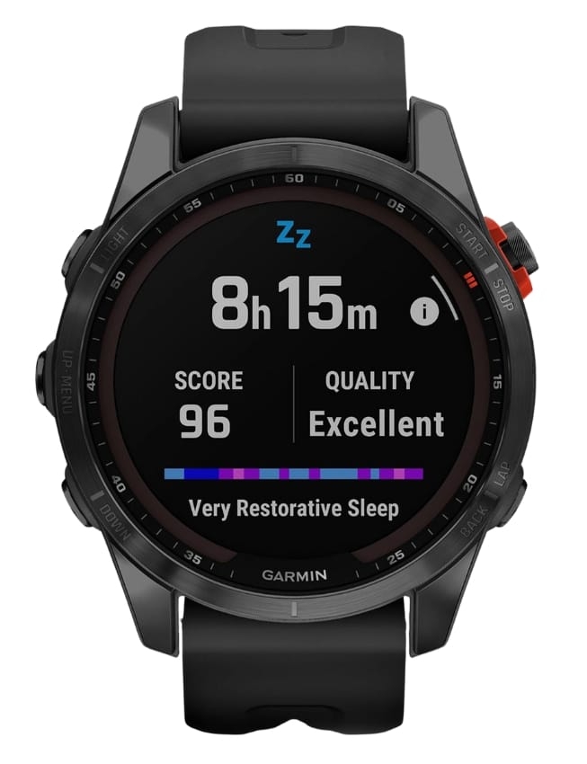 Смарт-годинник Garmin Fenix 7S Solar, Slate Gray with Black Band