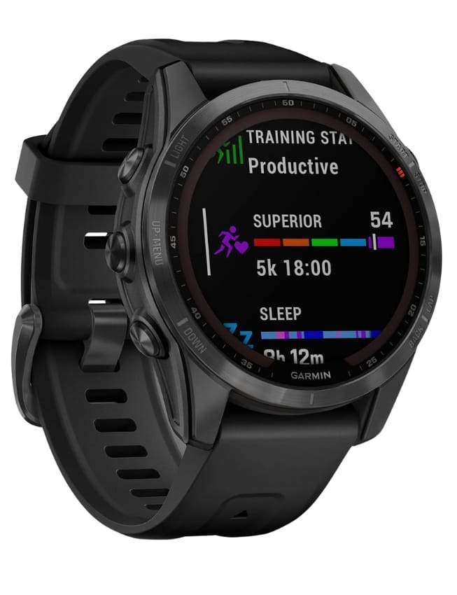 Смарт-годинник Garmin Fenix 7S Solar, Slate Gray with Black Band