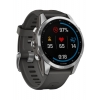 Смарт-годинник Garmin Fenix 7S , Silver with Graphite Band