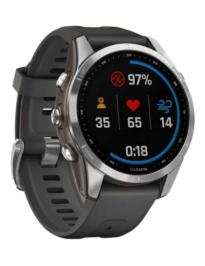 Смарт-годинник Garmin Fenix 7S , Silver with Graphite Band