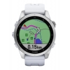 Смарт-годинник Garmin Fenix 7S , Silver with Whitestone Band