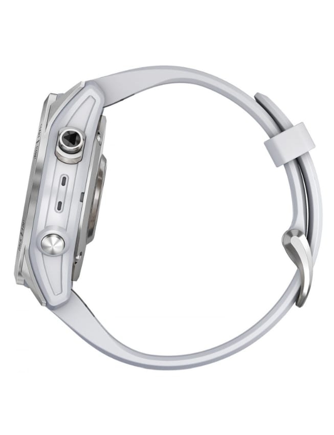 Смарт-годинник Garmin Fenix 7S , Silver with Whitestone Band