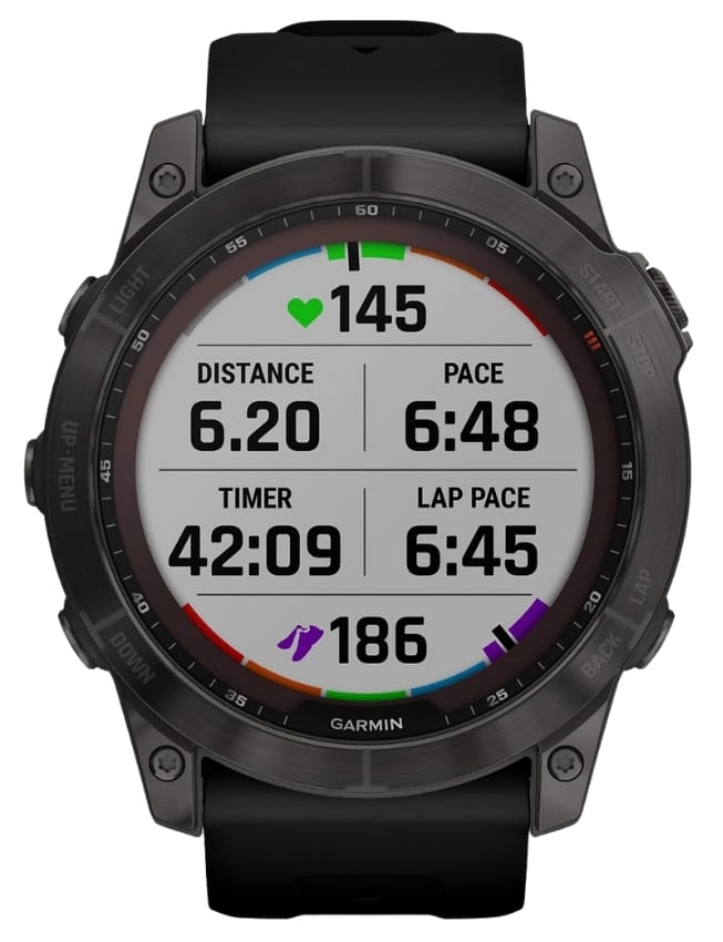 Смарт-годинник Garmin Fenix 7X Sapphire Solar, Carbon Gray DLC Titanium with Black Band