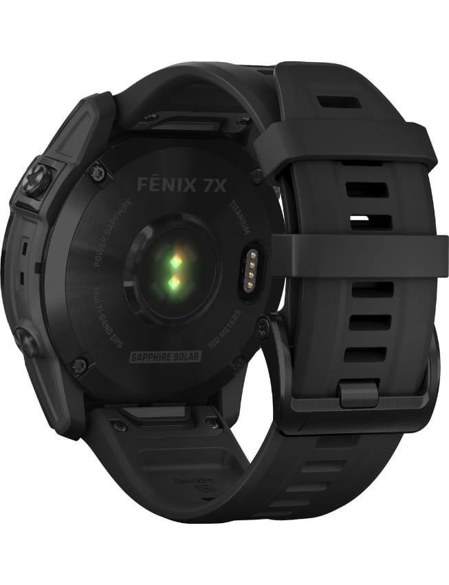 Смарт-годинник Garmin Fenix 7X Sapphire Solar, Black DLC Titanium with Black Band