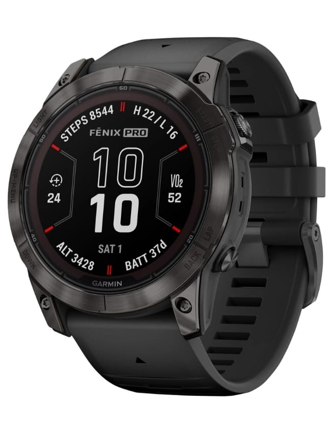 Смарт-годинник Garmin Fenix 7X Pro Sapphire Solar, Carbon Gray DLC Titanium with Black Band
