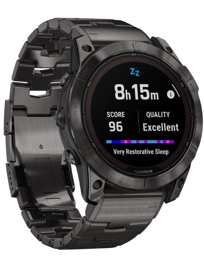 Смарт-годинник Garmin Fenix 7X Pro Sapphire Solar, Carbon Gray DLC Titanium with Titanium Band