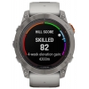 Смарт-годинник Garmin Fenix 7X Pro Sapphire Solar, Titanium with Fog Gray/Ember Orange Band