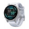 Смарт-годинник Garmin Fenix 8 43mm AMOLED, Silver with Whitestone Silicone Band