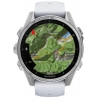 Смарт-годинник Garmin Fenix 8 43mm AMOLED, Silver with Whitestone Silicone Band